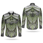 Aotearoa Iwi Whakatohea Personalised Couples Matching Tank Maxi Dress and Long Sleeve Button Shirt Maori Kowhaiwhai Pattern
