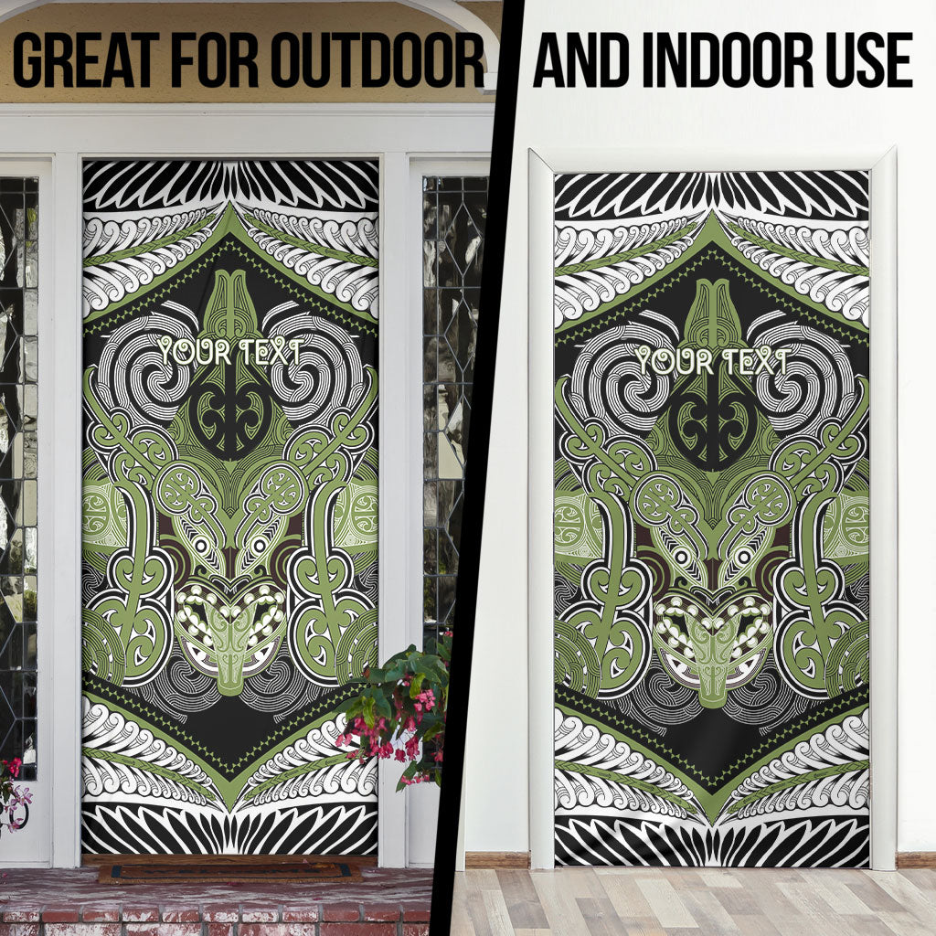 Aotearoa Iwi Whakatohea Personalised Door Cover Maori Kowhaiwhai Pattern