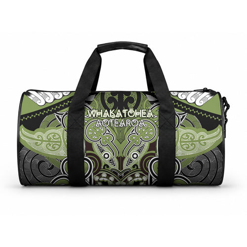Aotearoa Iwi Whakatohea Duffle Bag Maori Kowhaiwhai Pattern