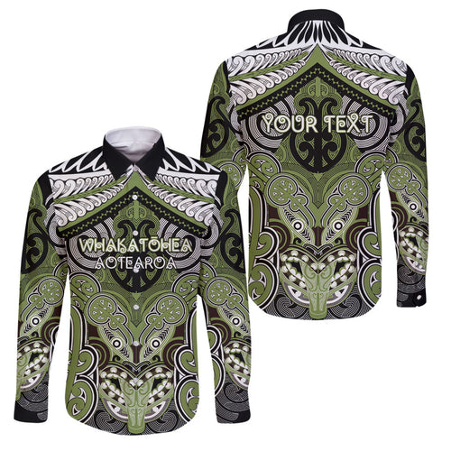 Aotearoa Iwi Whakatohea Personalised Family Matching Off Shoulder Maxi Dress and Hawaiian Shirt Maori Kowhaiwhai Pattern