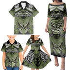 Aotearoa Iwi Whakatohea Personalised Family Matching Puletasi and Hawaiian Shirt Maori Kowhaiwhai Pattern