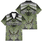 Aotearoa Iwi Whakatohea Personalised Family Matching Puletasi and Hawaiian Shirt Maori Kowhaiwhai Pattern