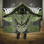 Aotearoa Iwi Whakatohea Hooded Blanket Maori Kowhaiwhai Pattern