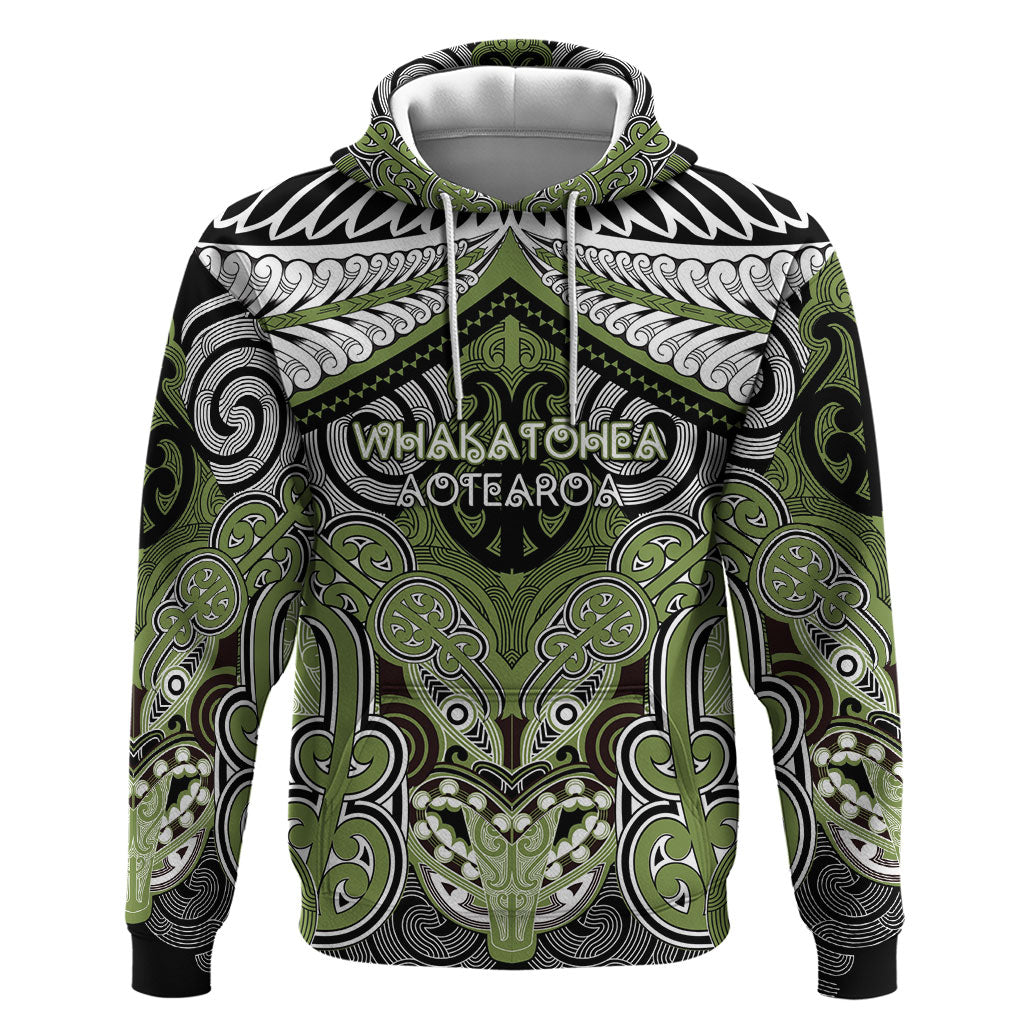 Aotearoa Iwi Whakatohea Personalised Hoodie Maori Kowhaiwhai Pattern