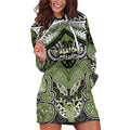 Aotearoa Iwi Whakatohea Personalised Hoodie Dress Maori Kowhaiwhai Pattern
