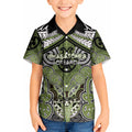 Aotearoa Iwi Whakatohea Personalised Kid Hawaiian Shirt Maori Kowhaiwhai Pattern