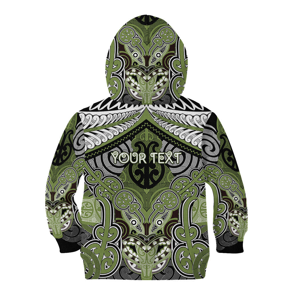 Aotearoa Iwi Whakatohea Personalised Kid Hoodie Maori Kowhaiwhai Pattern