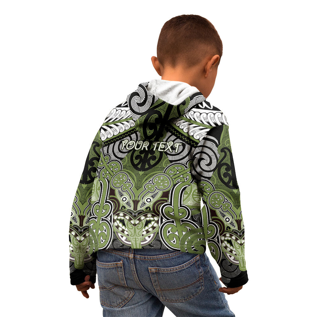 Aotearoa Iwi Whakatohea Personalised Kid Hoodie Maori Kowhaiwhai Pattern