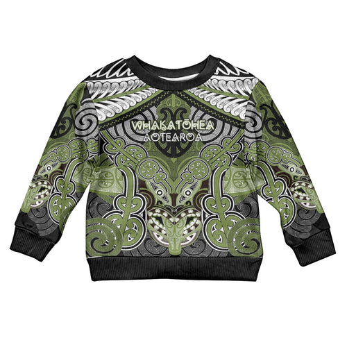 Aotearoa Iwi Whakatohea Personalised Kid Ugly Christmas Sweater Maori Kowhaiwhai Pattern