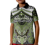 Aotearoa Iwi Whakatohea Personalised Kid Polo Shirt Maori Kowhaiwhai Pattern