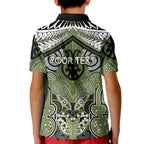 Aotearoa Iwi Whakatohea Personalised Kid Polo Shirt Maori Kowhaiwhai Pattern