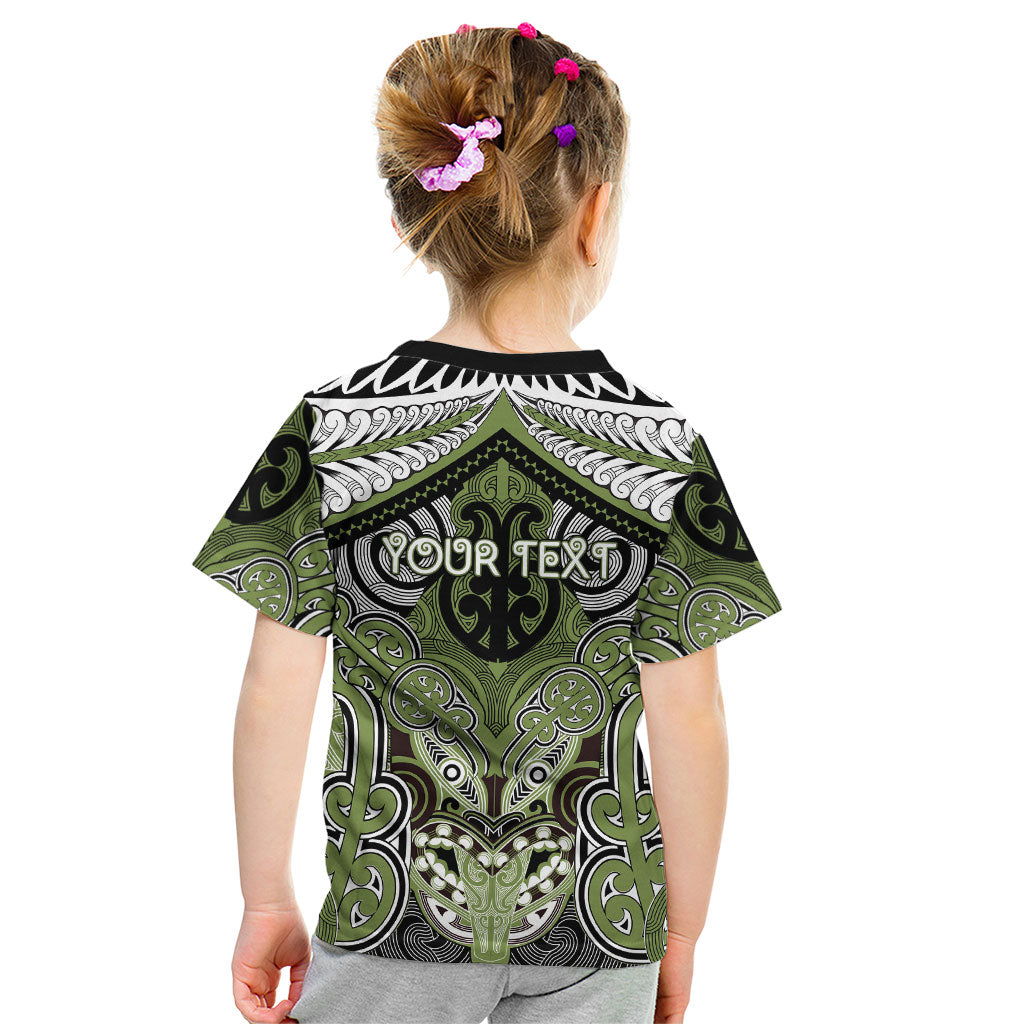 Aotearoa Iwi Whakatohea Personalised Kid T Shirt Maori Kowhaiwhai Pattern