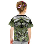 Aotearoa Iwi Whakatohea Personalised Kid T Shirt Maori Kowhaiwhai Pattern