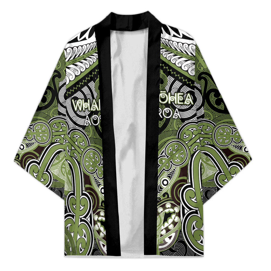 Aotearoa Iwi Whakatohea Personalised Kimono Maori Kowhaiwhai Pattern