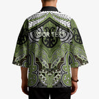 Aotearoa Iwi Whakatohea Personalised Kimono Maori Kowhaiwhai Pattern