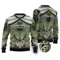Aotearoa Iwi Whakatohea Personalised Ugly Christmas Sweater Maori Kowhaiwhai Pattern