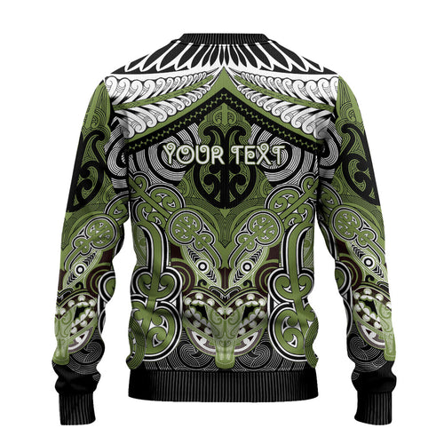 Aotearoa Iwi Whakatohea Personalised Ugly Christmas Sweater Maori Kowhaiwhai Pattern