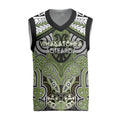 Aotearoa Iwi Whakatohea Personalised Christmas Knitted V-Neck Vest Maori Kowhaiwhai Pattern