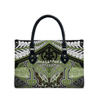 Aotearoa Iwi Whakatohea Leather Bag Maori Kowhaiwhai Pattern