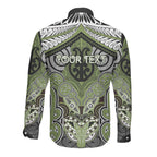 Aotearoa Iwi Whakatohea Personalised Long Sleeve Button Shirt Maori Kowhaiwhai Pattern
