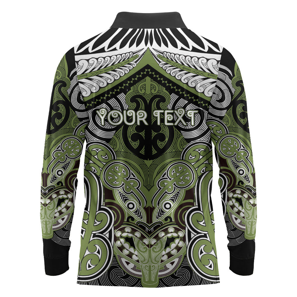 Aotearoa Iwi Whakatohea Personalised Long Sleeve Polo Shirt Maori Kowhaiwhai Pattern