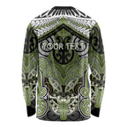 Aotearoa Iwi Whakatohea Personalised Long Sleeve Shirt Maori Kowhaiwhai Pattern