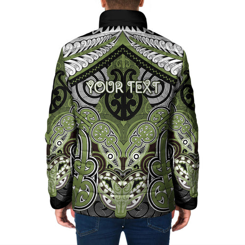 Aotearoa Iwi Whakatohea Personalised Padded Jacket Maori Kowhaiwhai Pattern