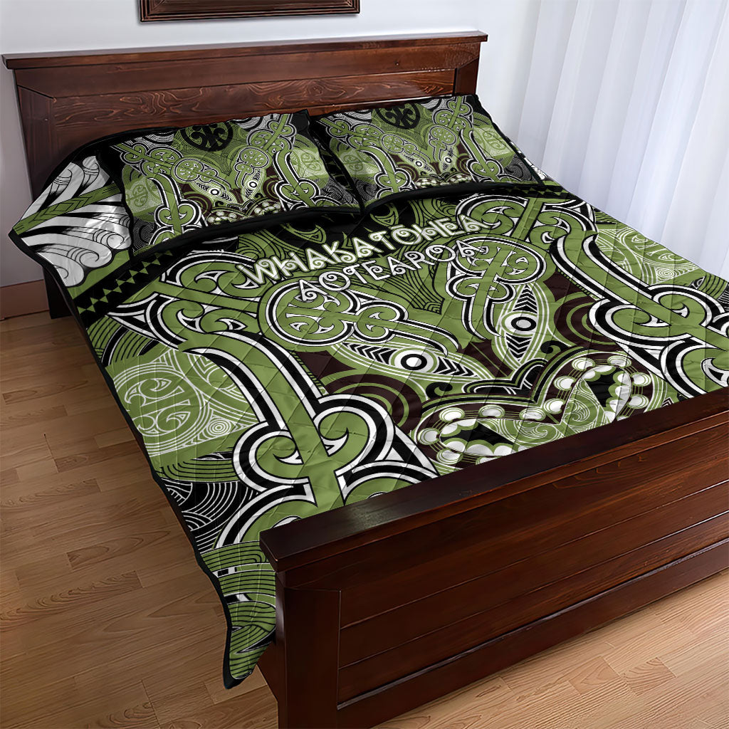 Aotearoa Iwi Whakatohea Quilt Bed Set Maori Kowhaiwhai Pattern