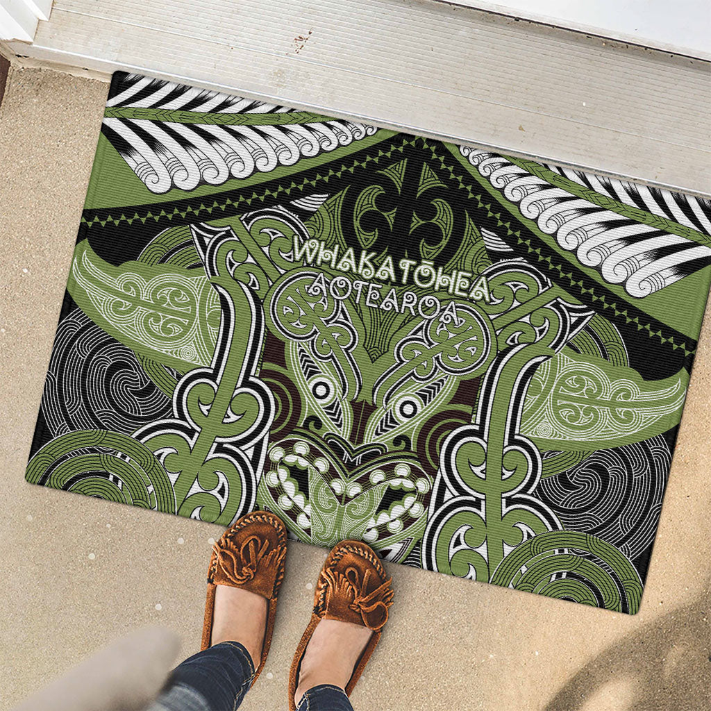 Aotearoa Iwi Whakatohea Rubber Doormat Maori Kowhaiwhai Pattern