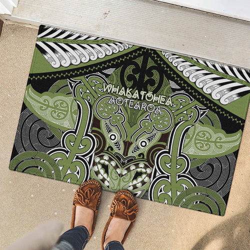 Aotearoa Iwi Whakatohea Rubber Doormat Maori Kowhaiwhai Pattern