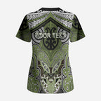 Aotearoa Iwi Whakatohea Personalised Scrub Top Maori Kowhaiwhai Pattern