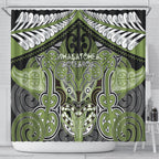 Aotearoa Iwi Whakatohea Shower Curtain Maori Kowhaiwhai Pattern