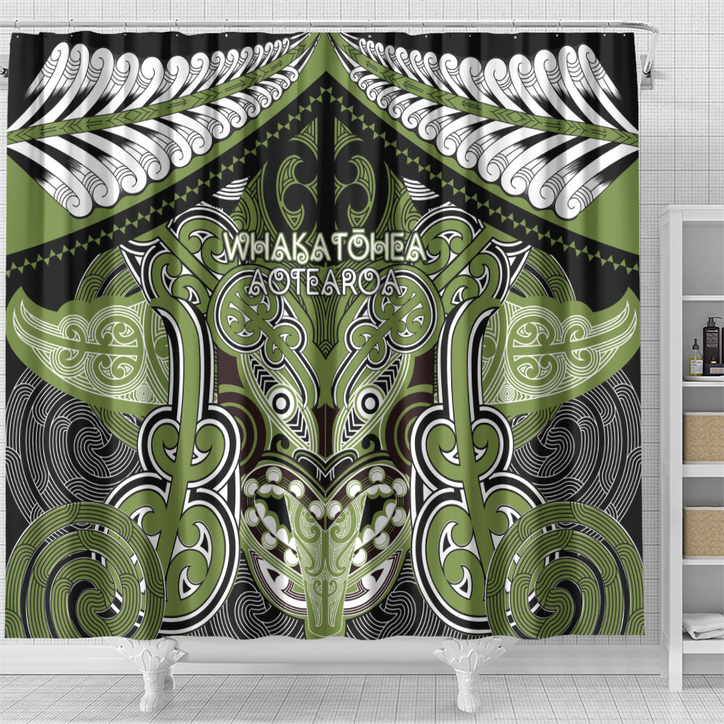 Aotearoa Iwi Whakatohea Shower Curtain Maori Kowhaiwhai Pattern