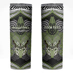 Aotearoa Iwi Whakatohea Personalised Skinny Tumbler Maori Kowhaiwhai Pattern