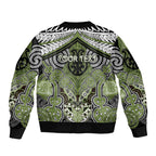 Aotearoa Iwi Whakatohea Personalised Sleeve Zip Bomber Jacket Maori Kowhaiwhai Pattern