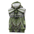 Aotearoa Iwi Whakatohea Personalised Sleeveless Hoodie Maori Kowhaiwhai Pattern