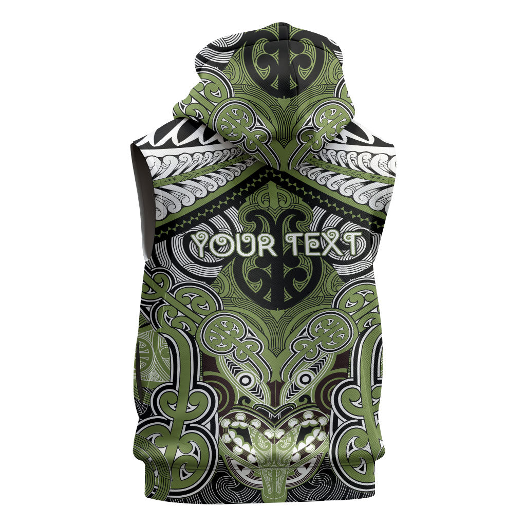 Aotearoa Iwi Whakatohea Personalised Sleeveless Hoodie Maori Kowhaiwhai Pattern