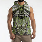 Aotearoa Iwi Whakatohea Personalised Sleeveless Hoodie Maori Kowhaiwhai Pattern