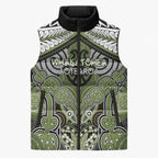 Aotearoa Iwi Whakatohea Personalised Sleeveless Puffer Jacket Maori Kowhaiwhai Pattern