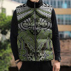 Aotearoa Iwi Whakatohea Personalised Sleeveless Puffer Jacket Maori Kowhaiwhai Pattern