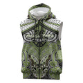 Aotearoa Iwi Whakatohea Personalised Sleeveless Zip Hoodie Maori Kowhaiwhai Pattern