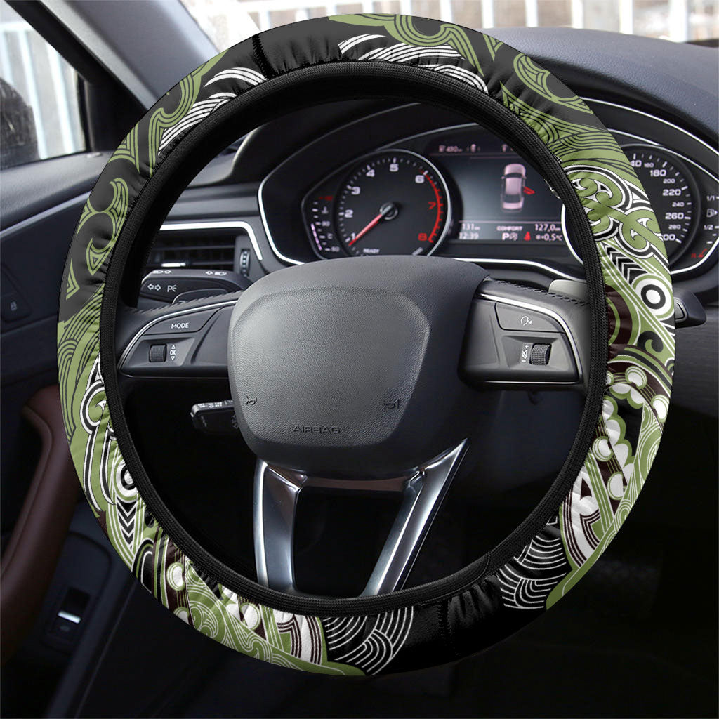 Aotearoa Iwi Whakatohea Steering Wheel Cover Maori Kowhaiwhai Pattern