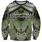 Aotearoa Iwi Whakatohea Personalised Sweatshirt Maori Kowhaiwhai Pattern