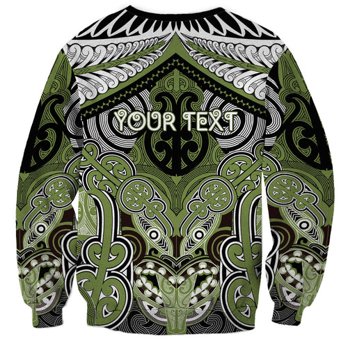 Aotearoa Iwi Whakatohea Personalised Sweatshirt Maori Kowhaiwhai Pattern