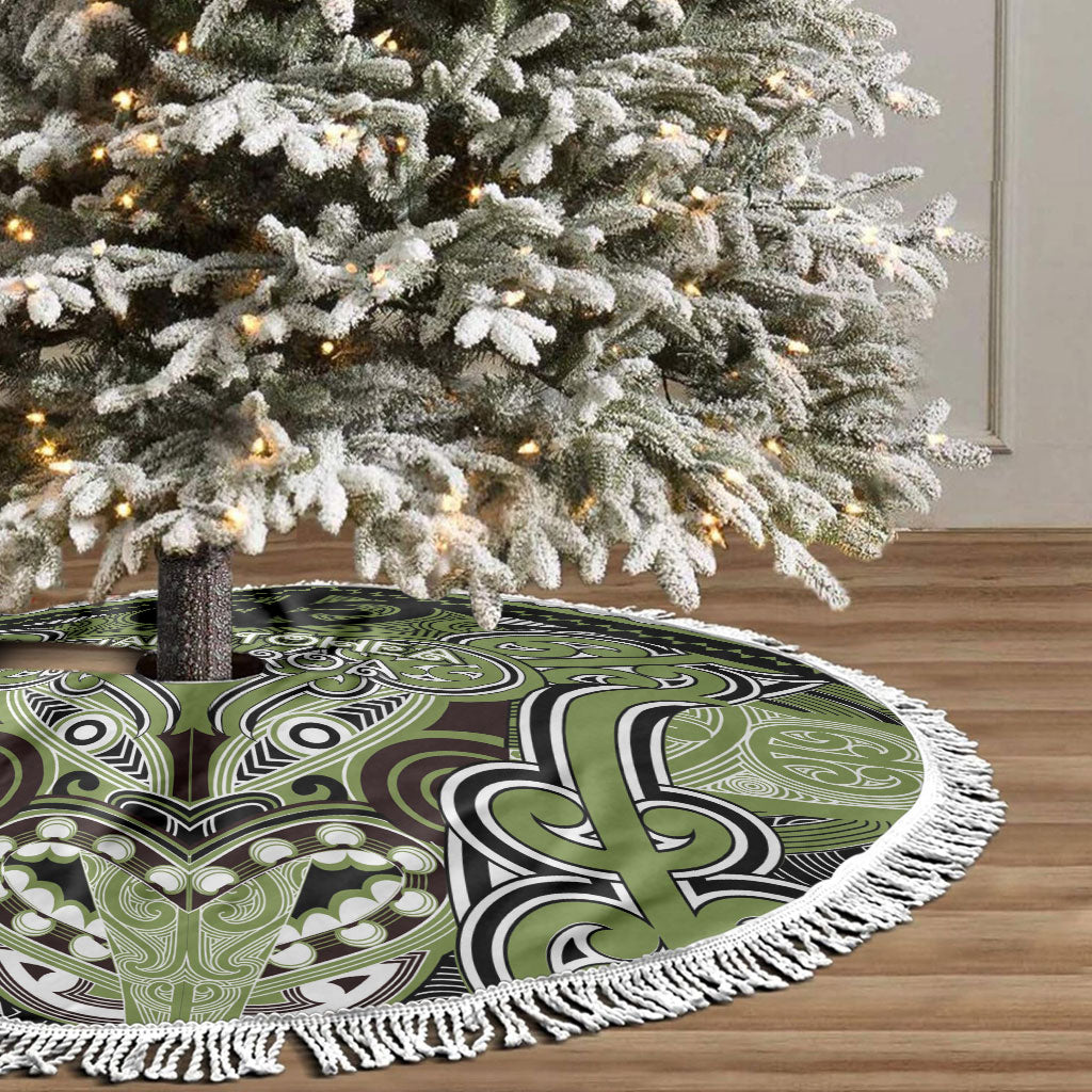 Aotearoa Iwi Whakatohea Tree Skirt Maori Kowhaiwhai Pattern