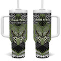 Aotearoa Iwi Whakatohea Personalised Tumbler With Handle Maori Kowhaiwhai Pattern