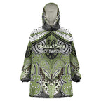 Aotearoa Iwi Whakatohea Personalised Wearable Blanket Hoodie Maori Kowhaiwhai Pattern