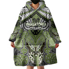 Aotearoa Iwi Whakatohea Personalised Wearable Blanket Hoodie Maori Kowhaiwhai Pattern