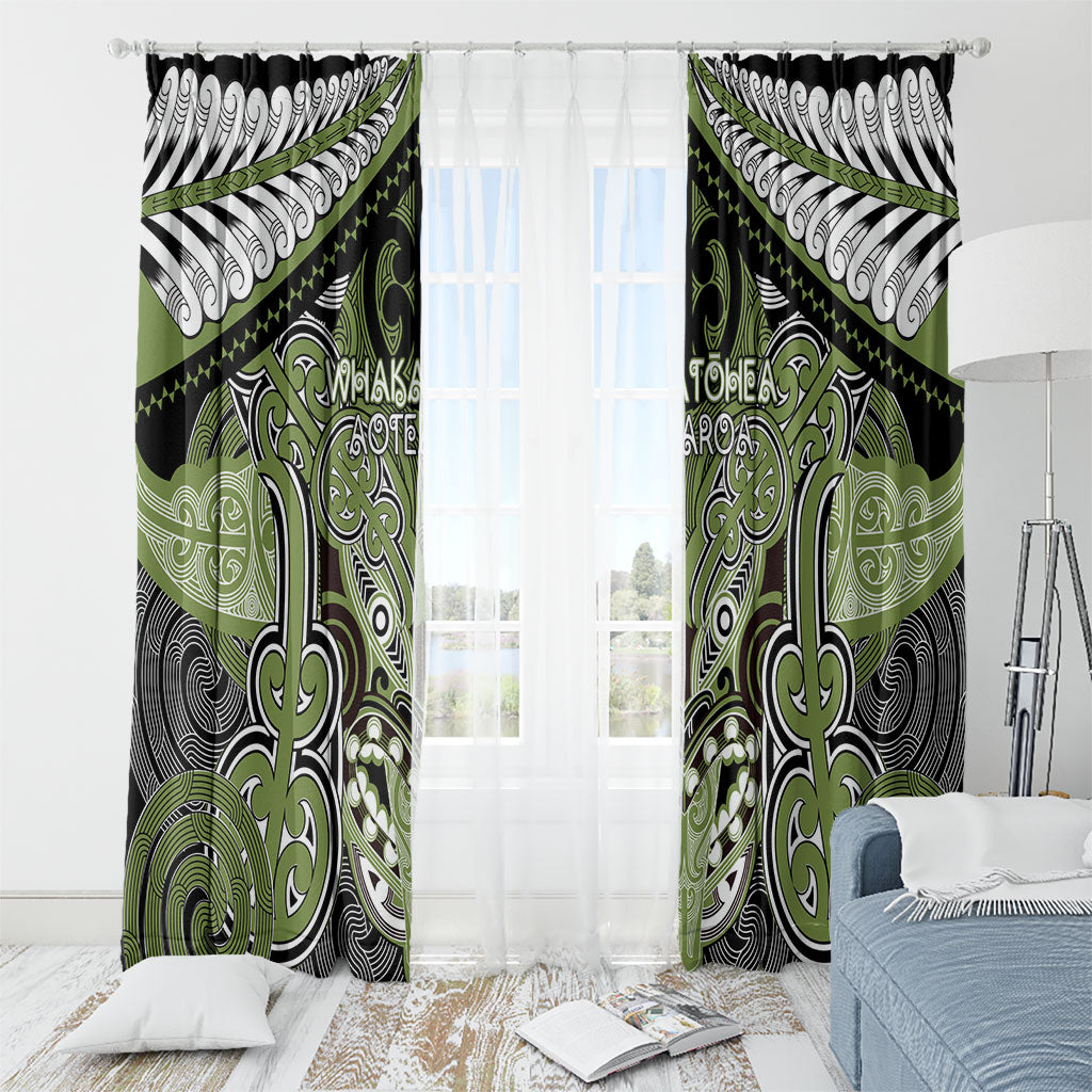 Aotearoa Iwi Whakatohea Window Curtain Maori Kowhaiwhai Pattern