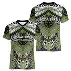 Aotearoa Iwi Whakatohea Personalised Women V-Neck T-Shirt Maori Kowhaiwhai Pattern
